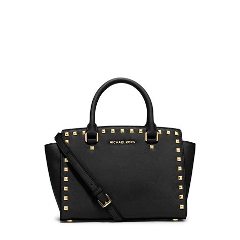 sac selma michael kors clouté|Selma Medium Saffiano Leather Satchel .